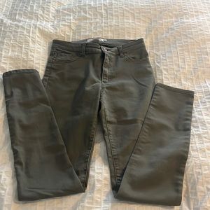 H&M army green stretchy long pants